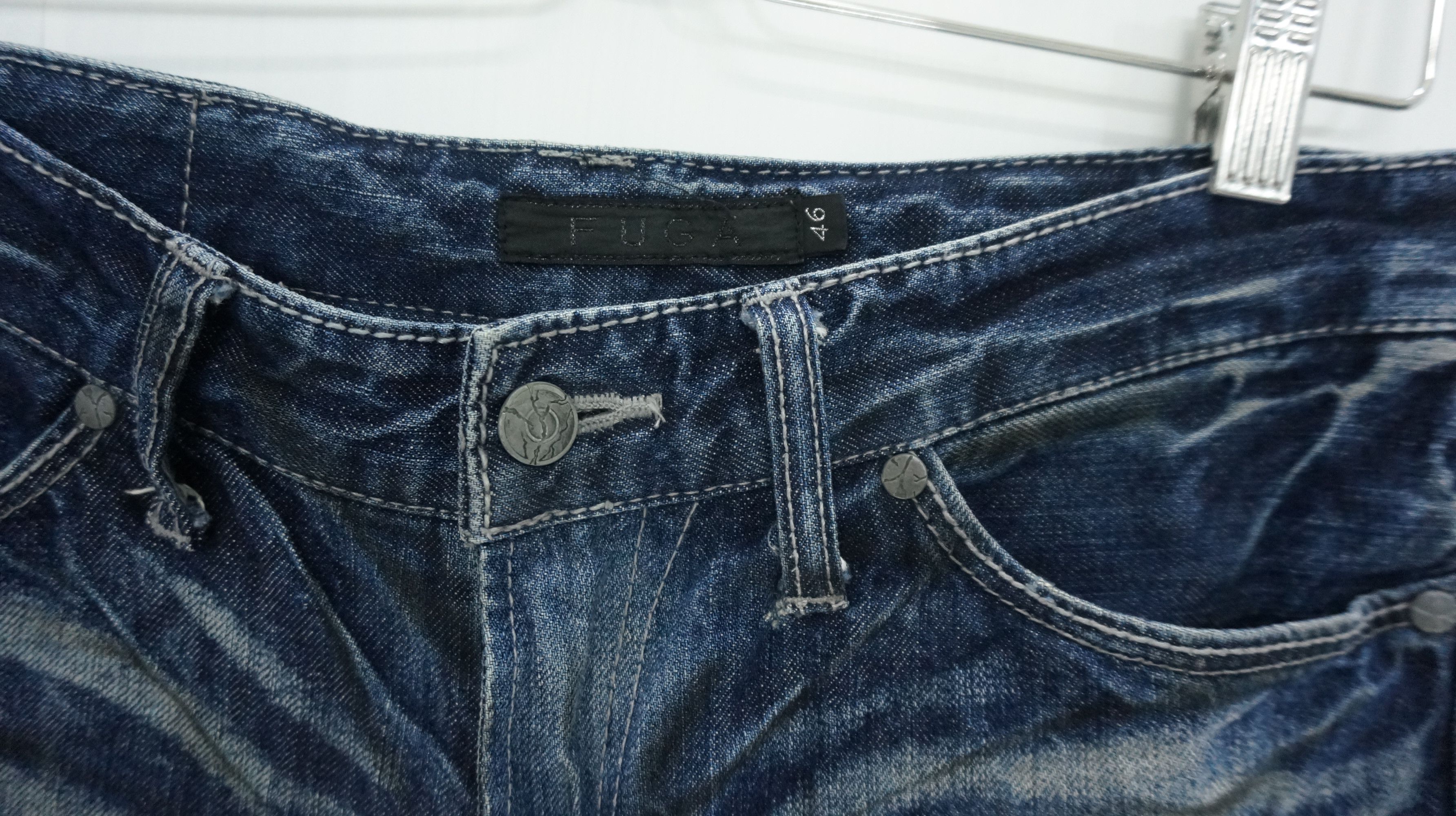 Japanese Brand FLARE VTG 🔥 FUGA Japan Punk Distressed Jeans Size US 30 / EU 46 - 8 Thumbnail