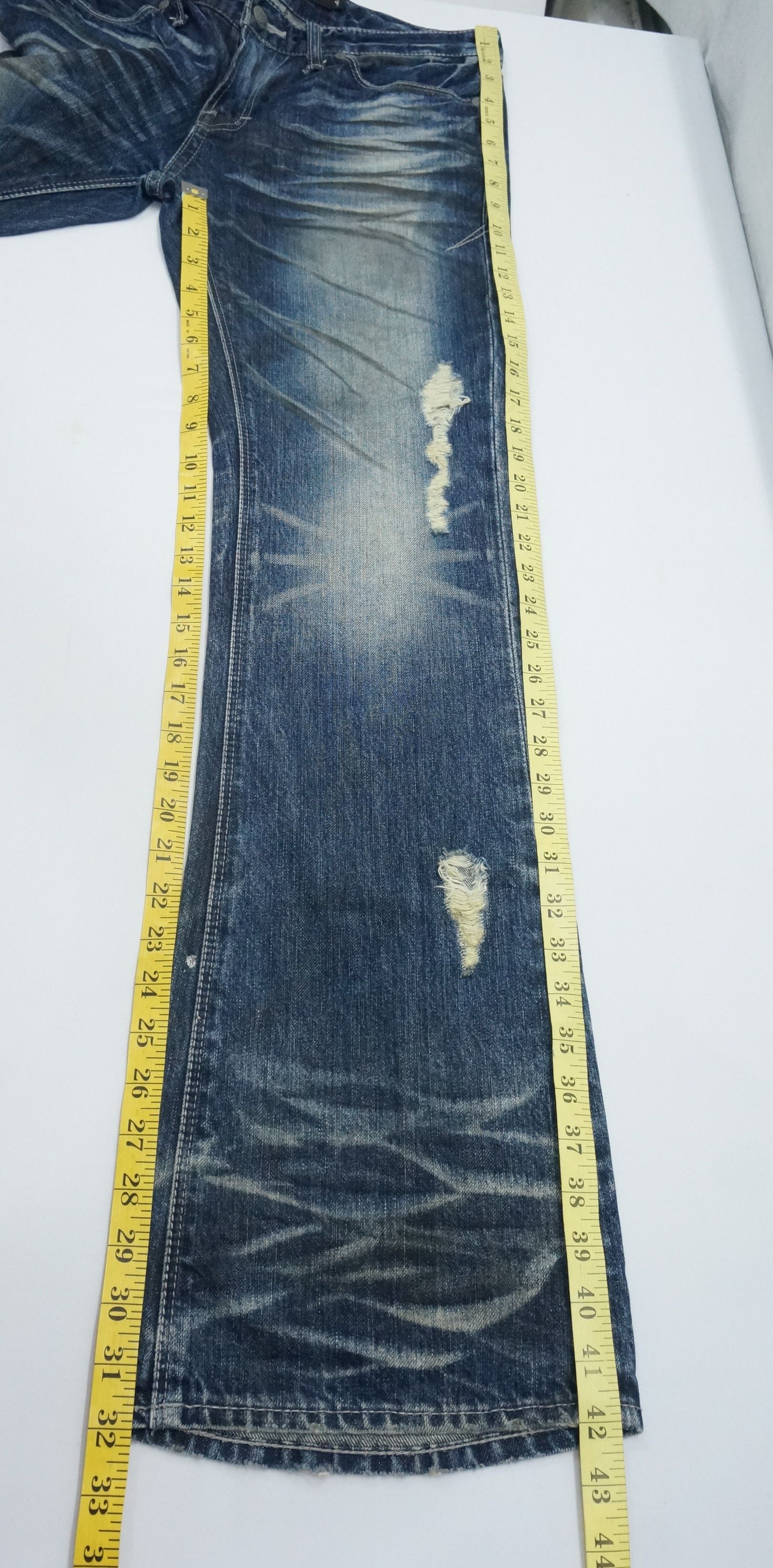 Japanese Brand FLARE VTG 🔥 FUGA Japan Punk Distressed Jeans Size US 30 / EU 46 - 14 Thumbnail