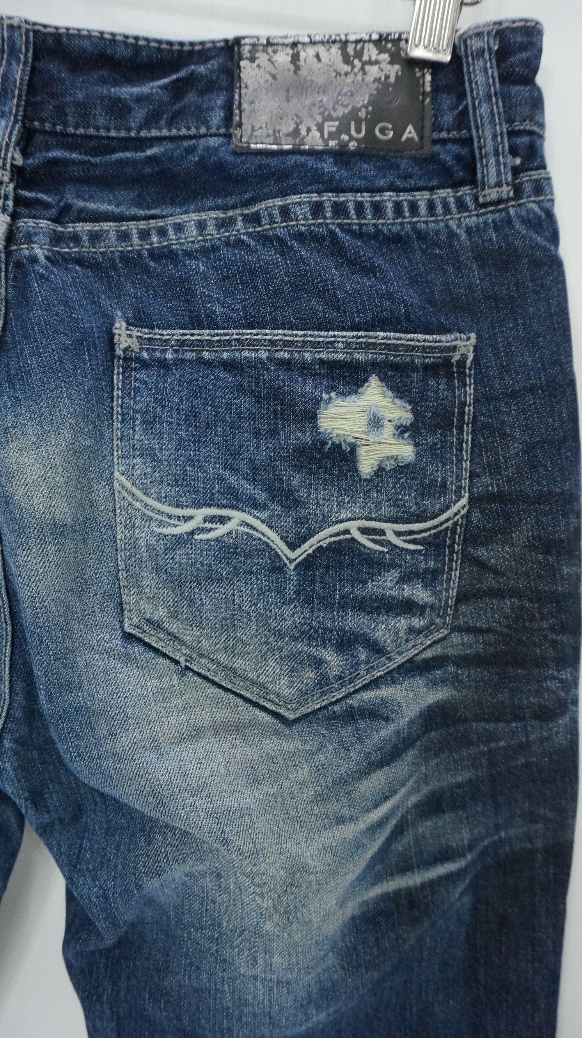 Japanese Brand FLARE VTG 🔥 FUGA Japan Punk Distressed Jeans Size US 30 / EU 46 - 10 Thumbnail