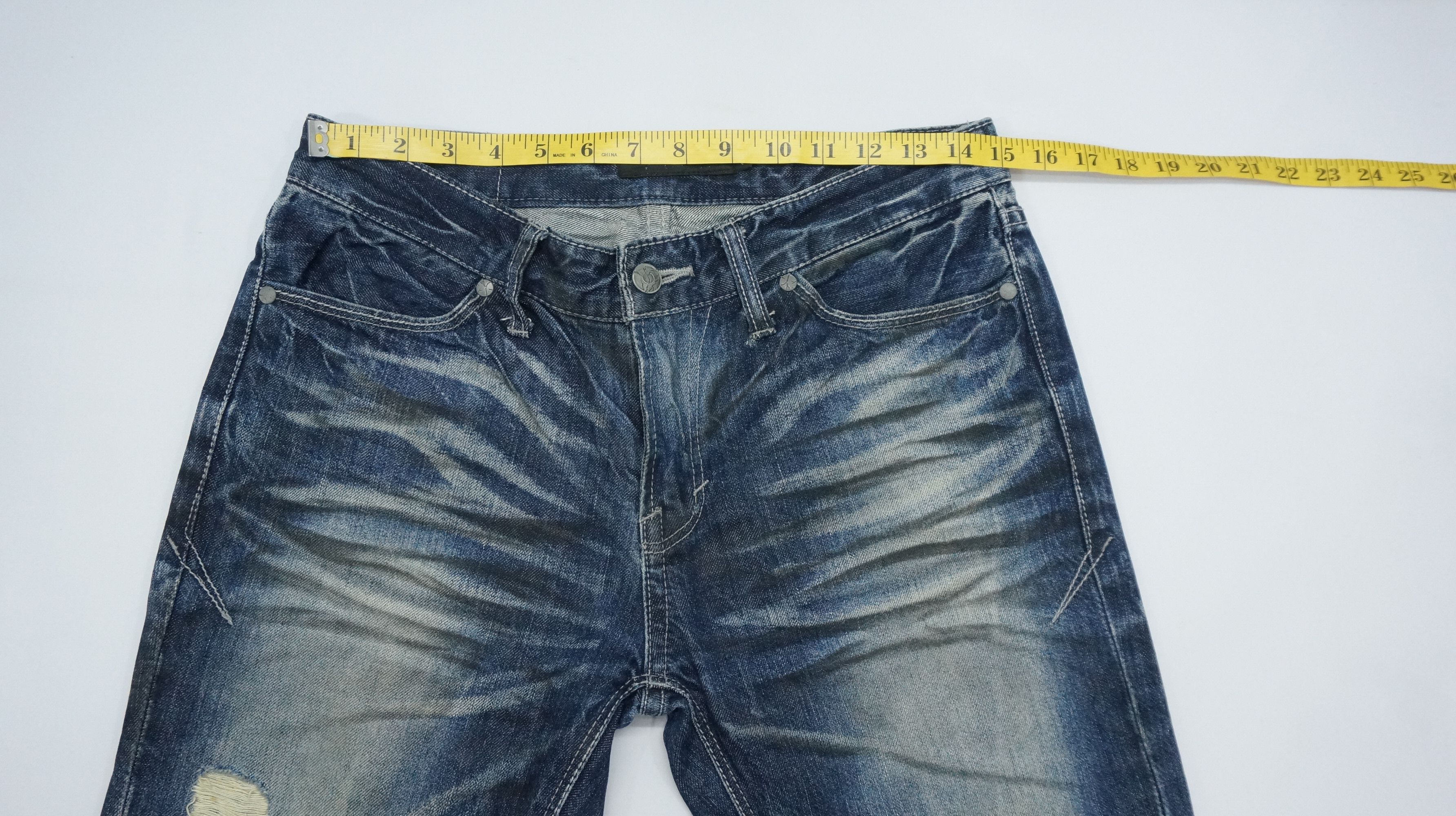 Japanese Brand FLARE VTG 🔥 FUGA Japan Punk Distressed Jeans Size US 30 / EU 46 - 12 Thumbnail