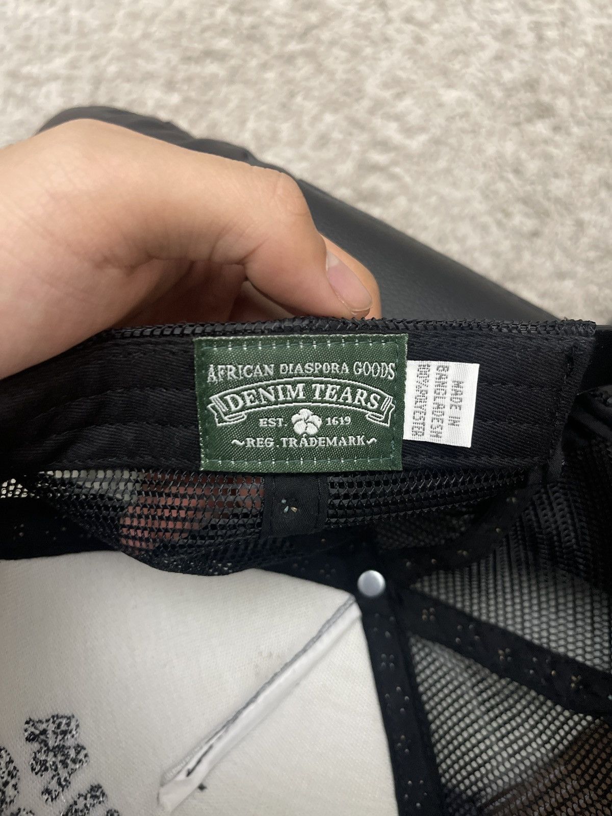 DENIM TEARS Denim Tears Rhinestone Cotton Wreath Durag | Grailed