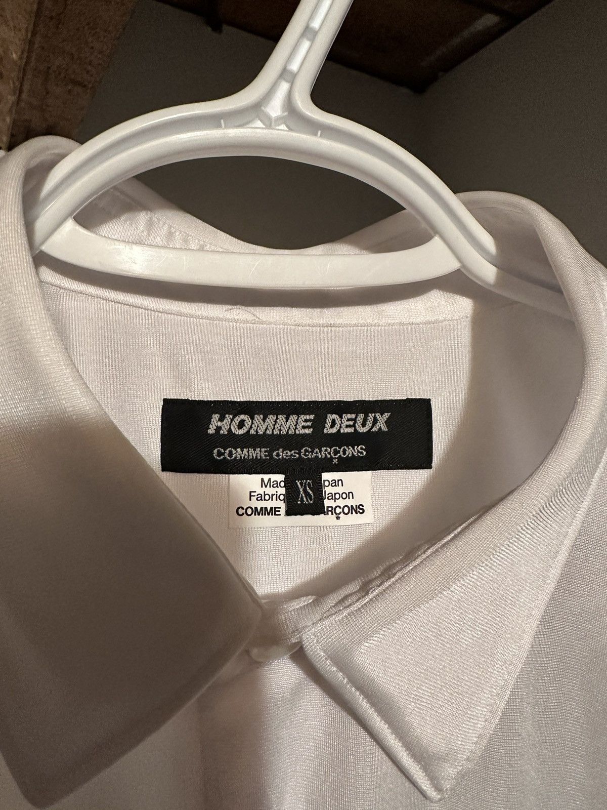 Comme des Garcons Homme Deux Comme Des Garcons Homme Deux White Polyester Shirt Size US XS / EU 42 / 0 - 3 Thumbnail