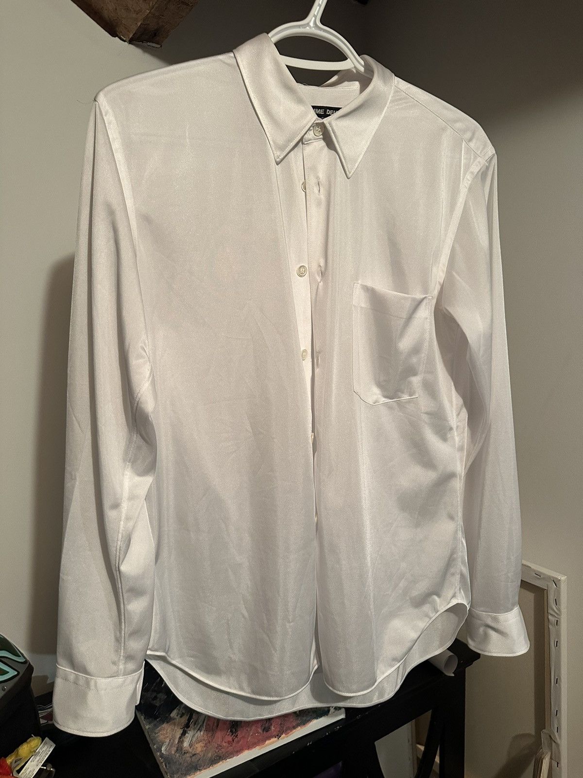 Comme des Garcons Homme Deux Comme Des Garcons Homme Deux White Polyester Shirt Size US XS / EU 42 / 0 - 2 Thumbnail