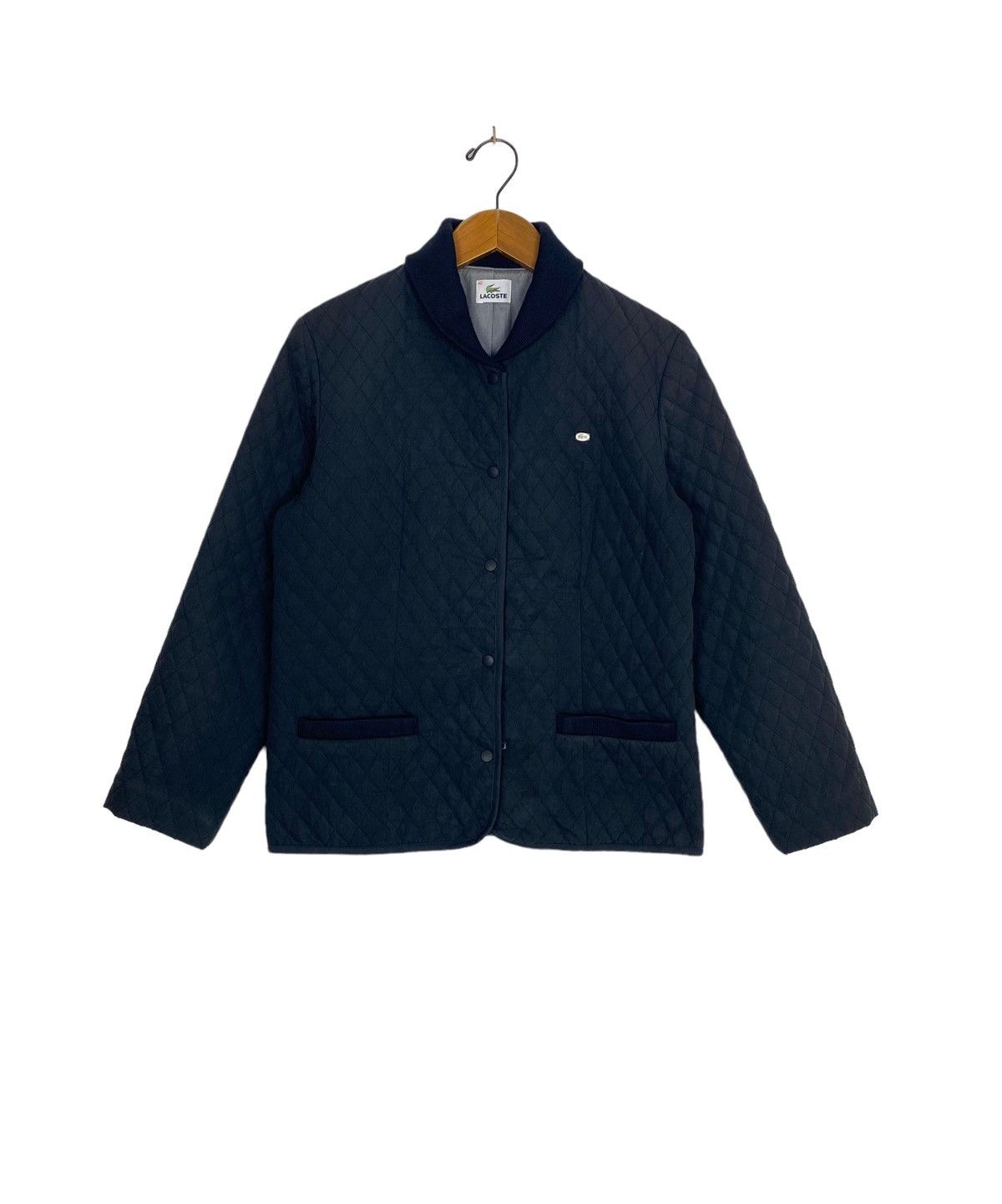 Lacoste Rare‼️ Lacoste Quilted Snap Button Bomber Jacket Made Japan Size M / US 6-8 / IT 42-44 - 1 Thumbnail