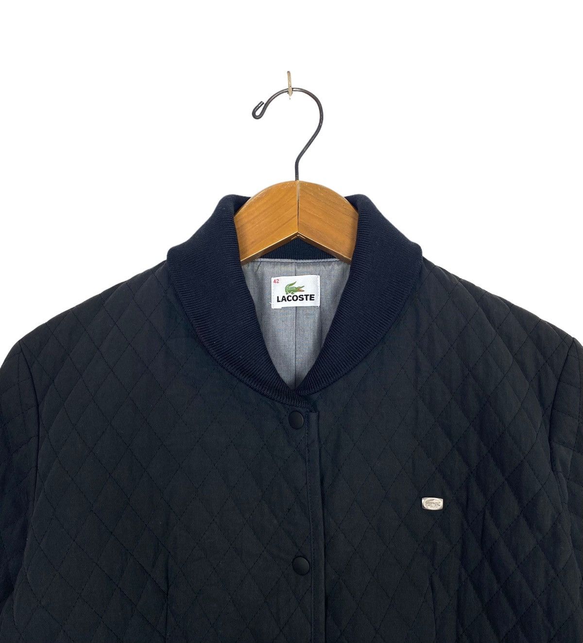 Lacoste Rare‼️ Lacoste Quilted Snap Button Bomber Jacket Made Japan Size M / US 6-8 / IT 42-44 - 3 Thumbnail