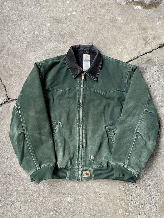 Mens green hot sale carhartt jacket