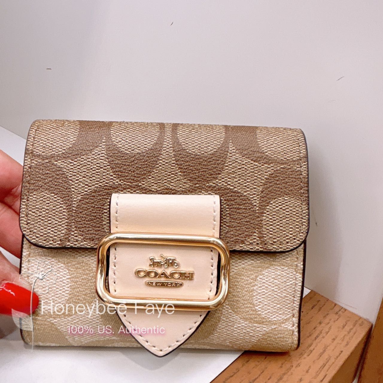 Small Morgan Wallet In Blocked Signature Canvas