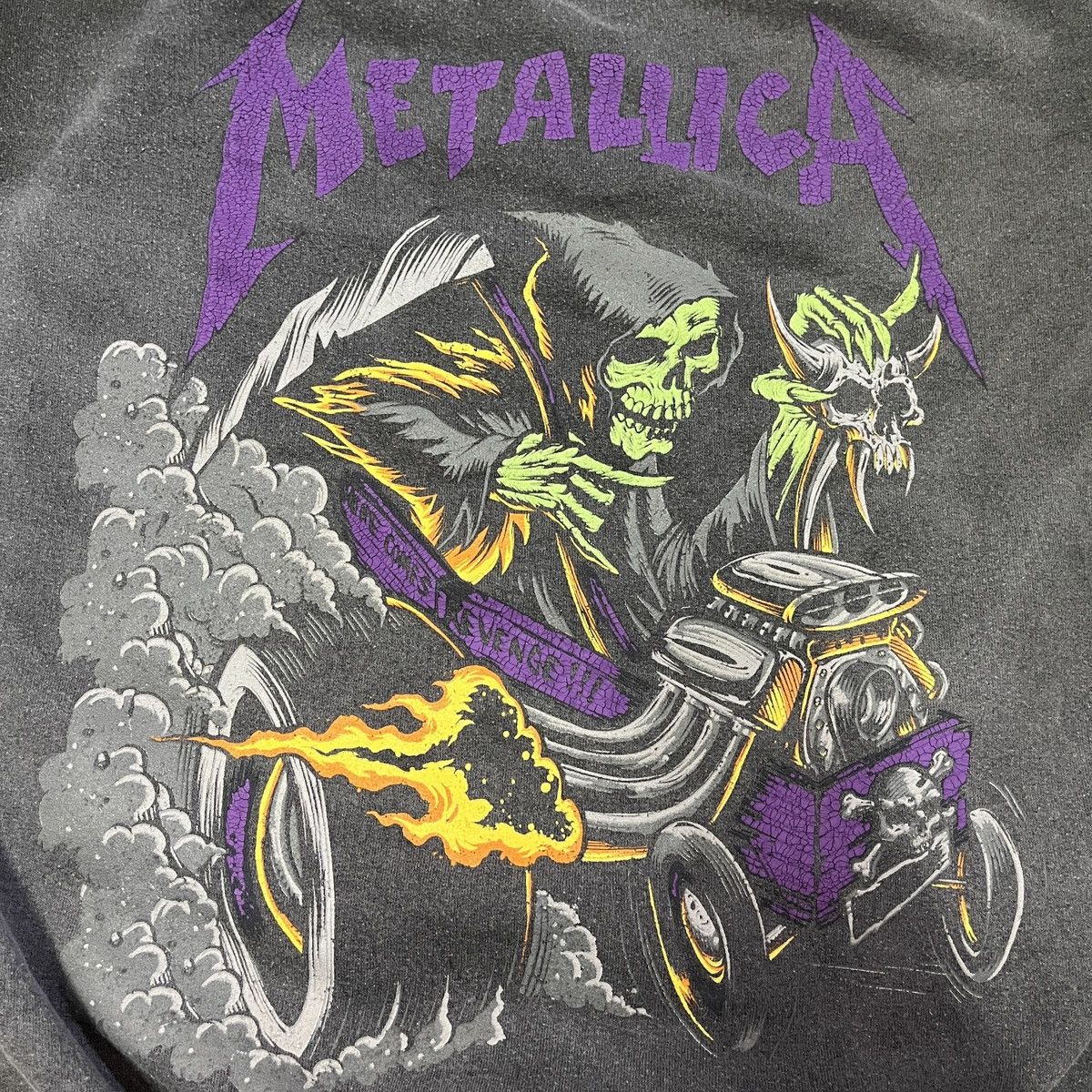 Metallica Distressed Metallica Here Comes Revenge Sweater Crop Sleeves Size US L / EU 52-54 / 3 - 16 Thumbnail