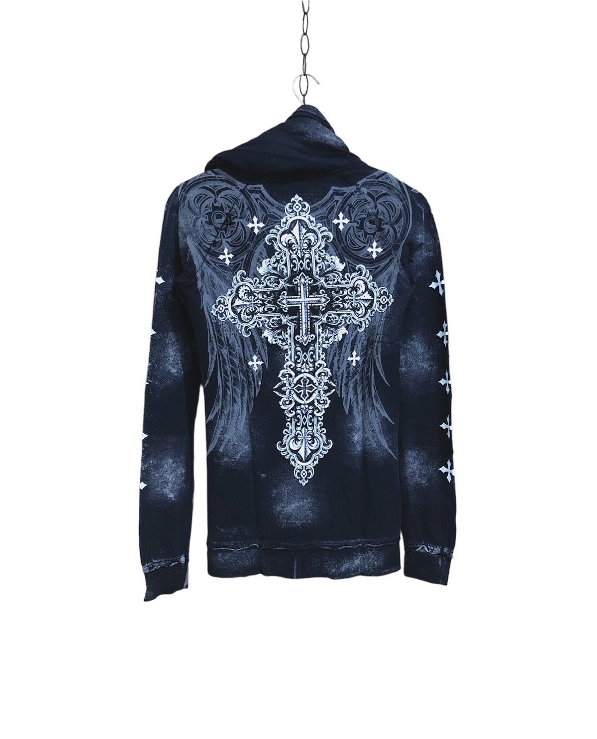 Affliction Vintage Y2K Affliction All Over Print Hoodie Size US XS / EU 42 / 0 - 1 Thumbnail