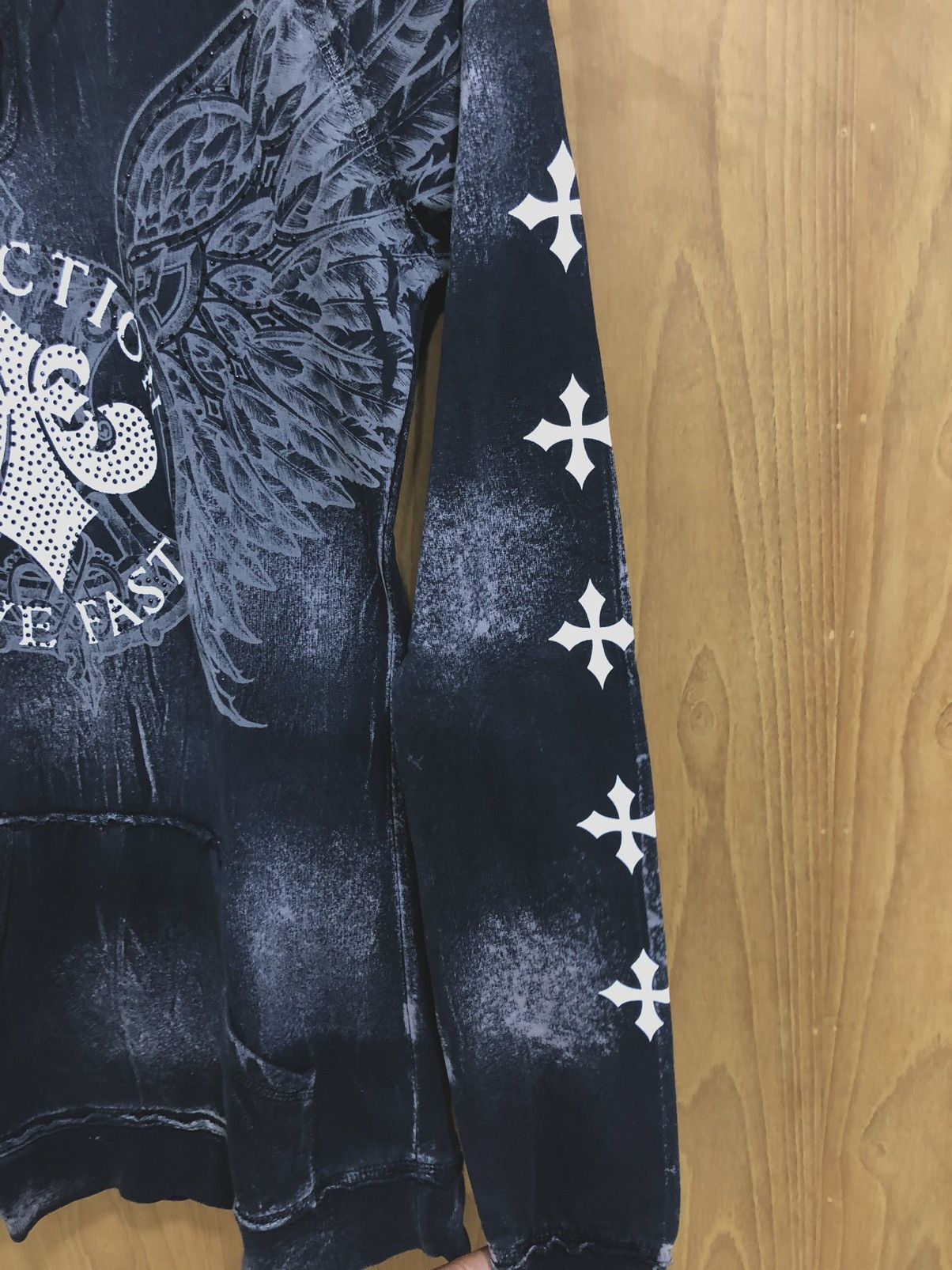 Affliction Vintage Y2K Affliction All Over Print Hoodie Size US XS / EU 42 / 0 - 5 Thumbnail
