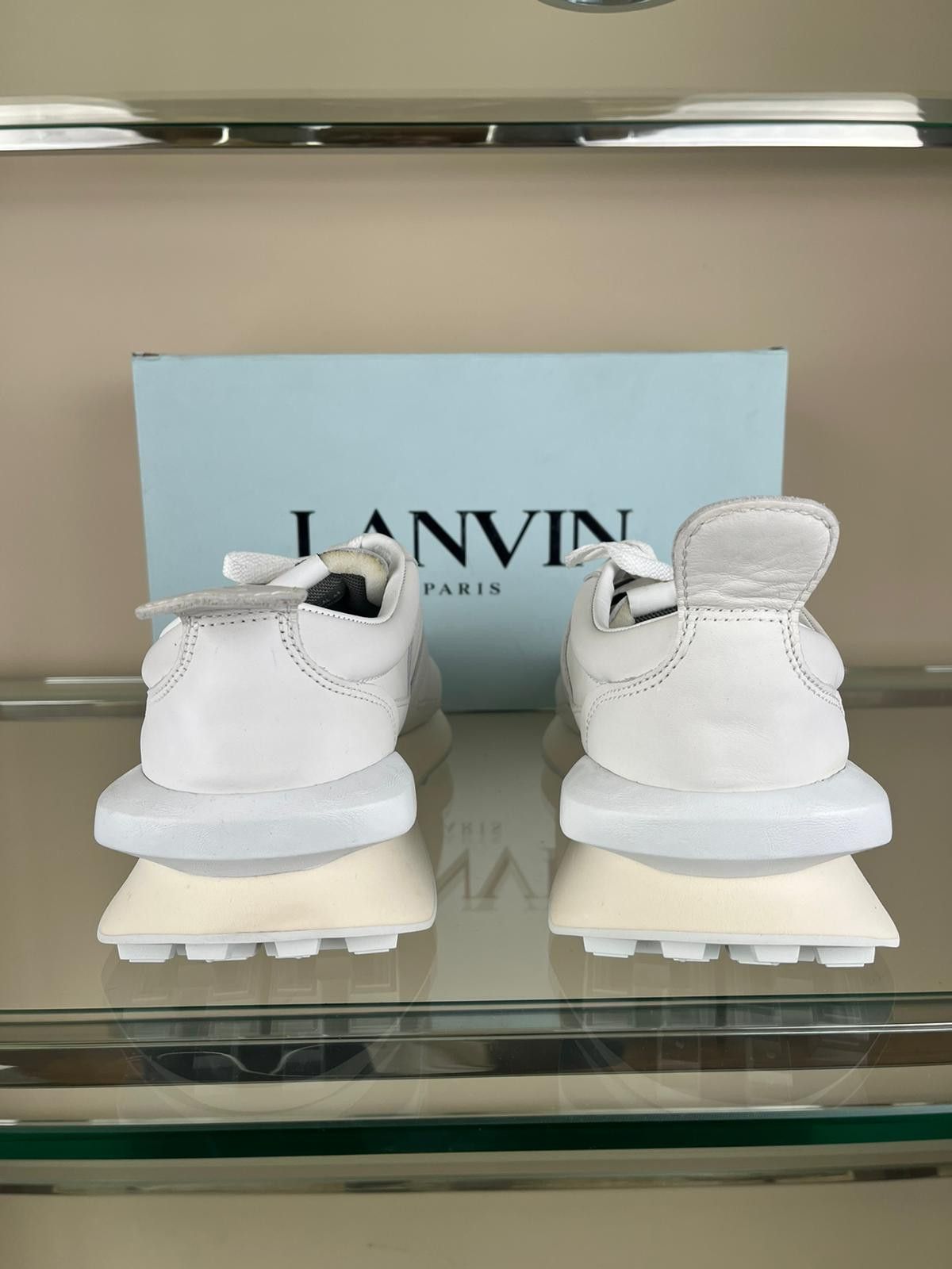 Lanvin Low Top Runner Sneakers in White Size US 11 / EU 44 - 8 Thumbnail
