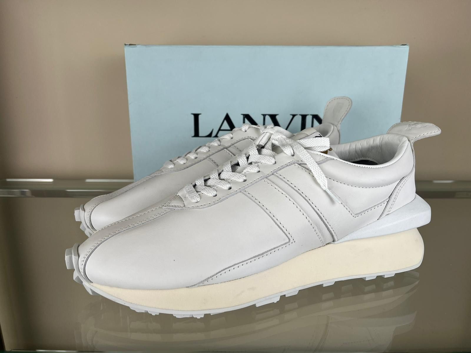 Lanvin Low Top Runner Sneakers in White Size US 11 / EU 44 - 7 Thumbnail