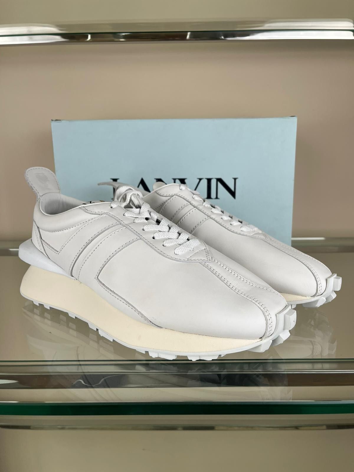 Lanvin Low Top Runner Sneakers in White Size US 11 / EU 44 - 14 Thumbnail