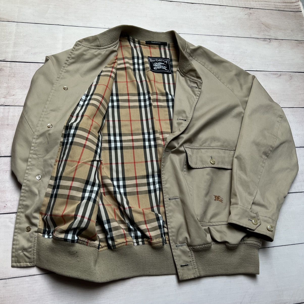 Burberry × Burberry Prorsum × Vintage Vintage 90s Burberry Bomber Nova Check Beige Jacket Size US L / EU 52-54 / 3 - 6 Thumbnail