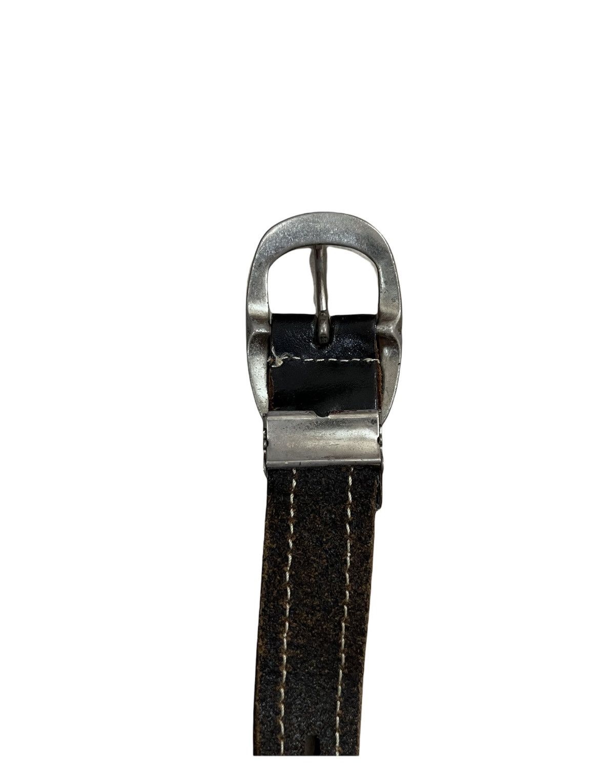 Leather × Vintage vintage Rock Style Leather Buckle Belt Size ONE SIZE - 3 Thumbnail