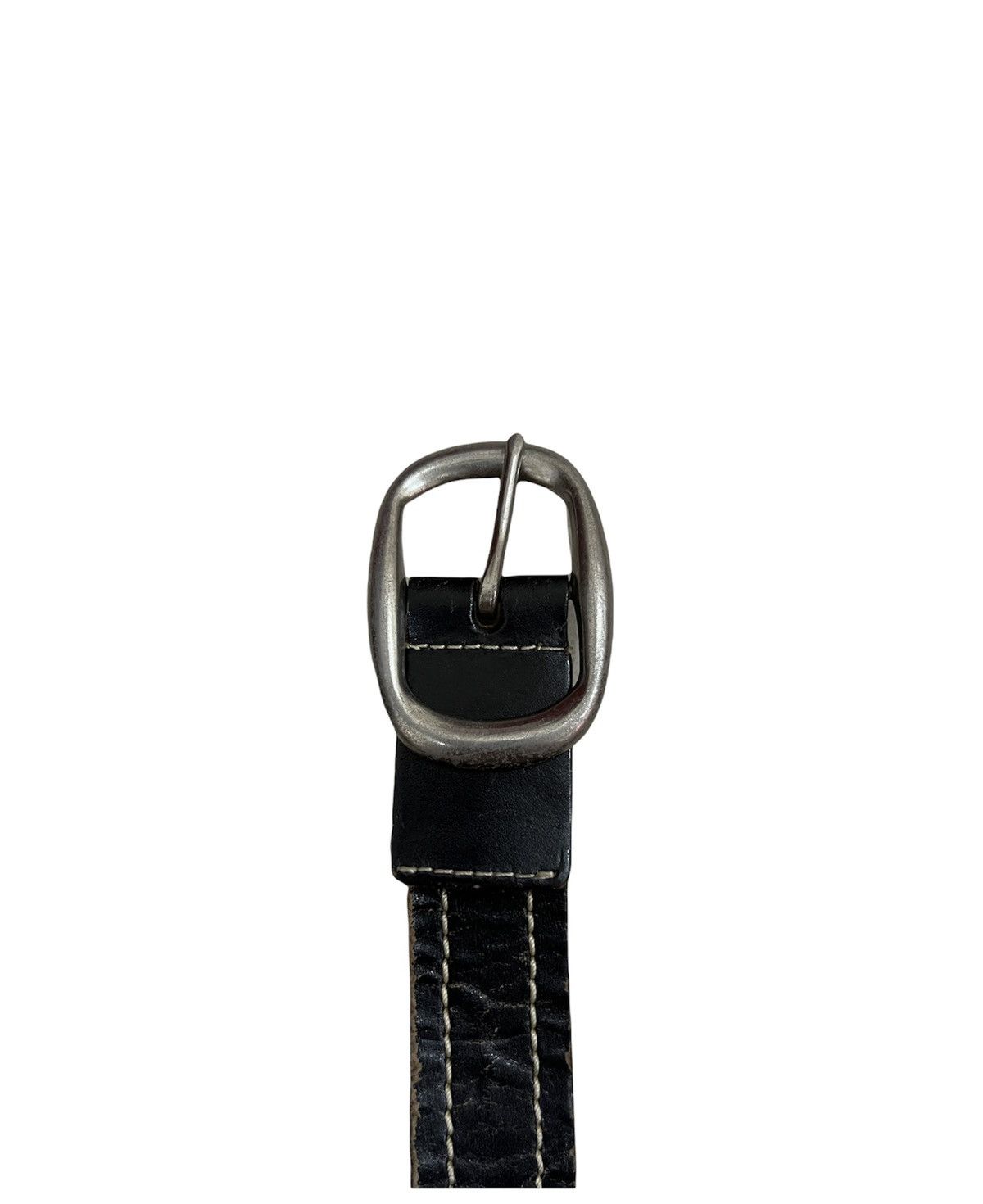Leather × Vintage vintage Rock Style Leather Buckle Belt Size ONE SIZE - 2 Thumbnail