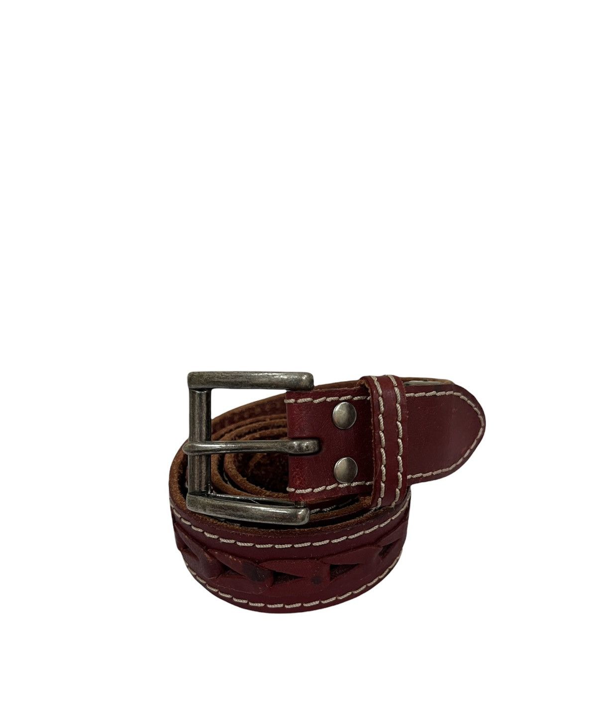 Cowboy Equipment × Leather Vintage Cowboy Fashion Leather Buckle Belt Size ONE SIZE - 1 Thumbnail