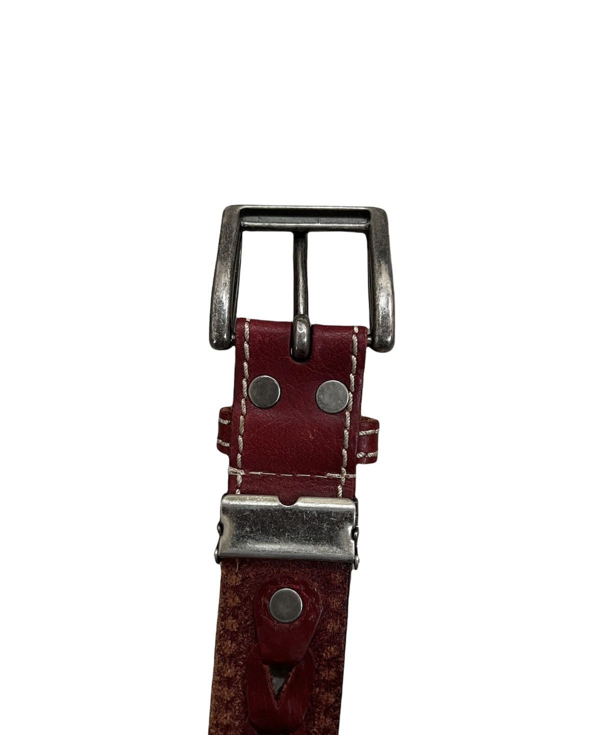 Cowboy Equipment × Leather Vintage Cowboy Fashion Leather Buckle Belt Size ONE SIZE - 3 Thumbnail