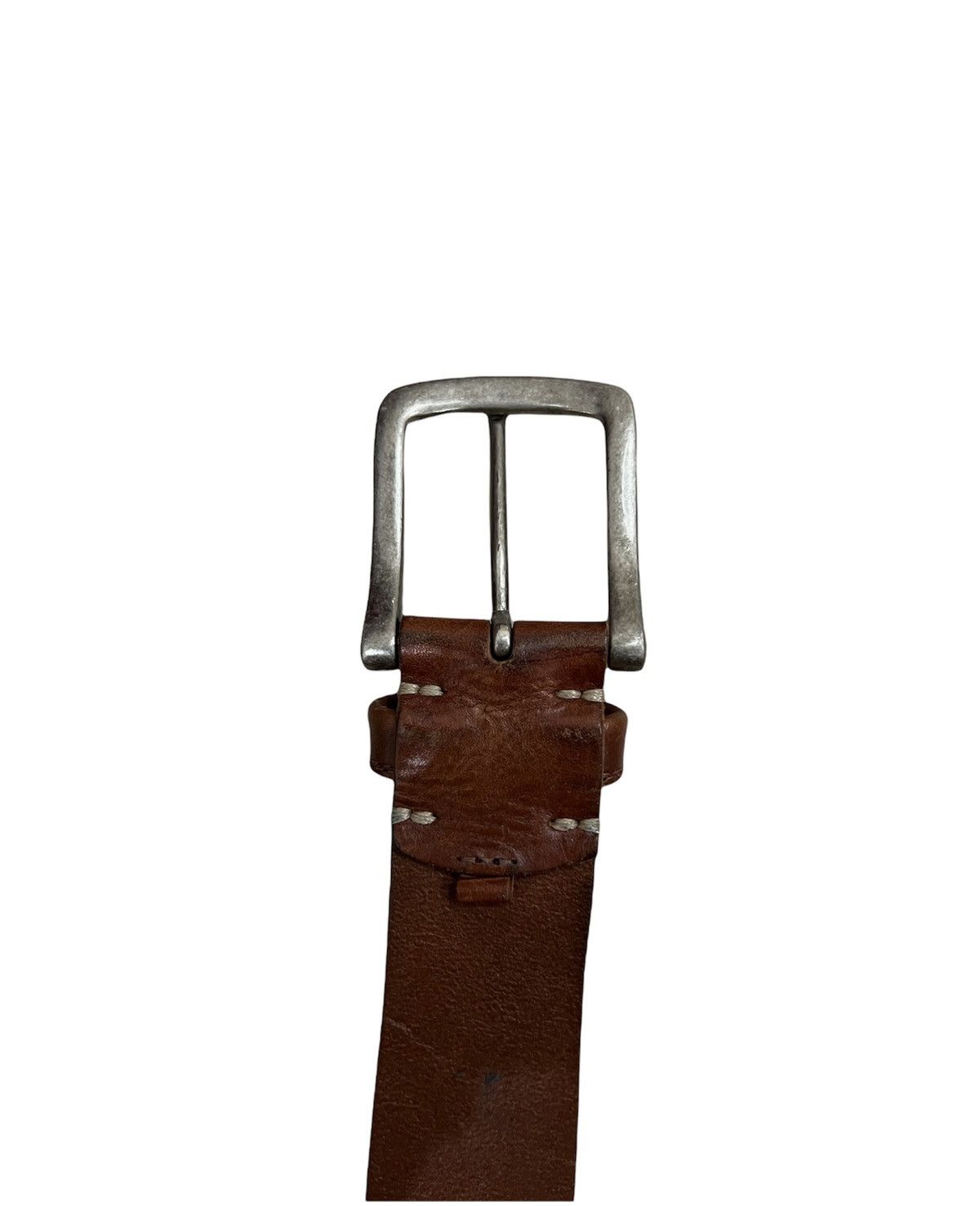 Genuine Leather × Vintage vintage Leathers Buckle Belt Size ONE SIZE - 3 Thumbnail