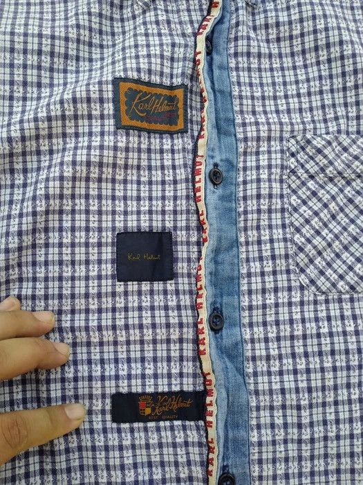 Japanese Brand × Karl Helmut DISTRESSED KARL HELMUT BUTTON UP SHIRT Size US L / EU 52-54 / 3 - 5 Thumbnail