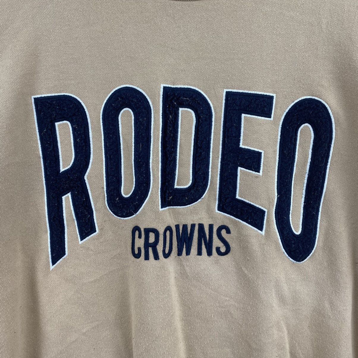 Vintage Vintage RODEO CROWN RCWB Embroidered Logo Beige Sweatshirt Size 3XL / US 20-22 - 3 Thumbnail