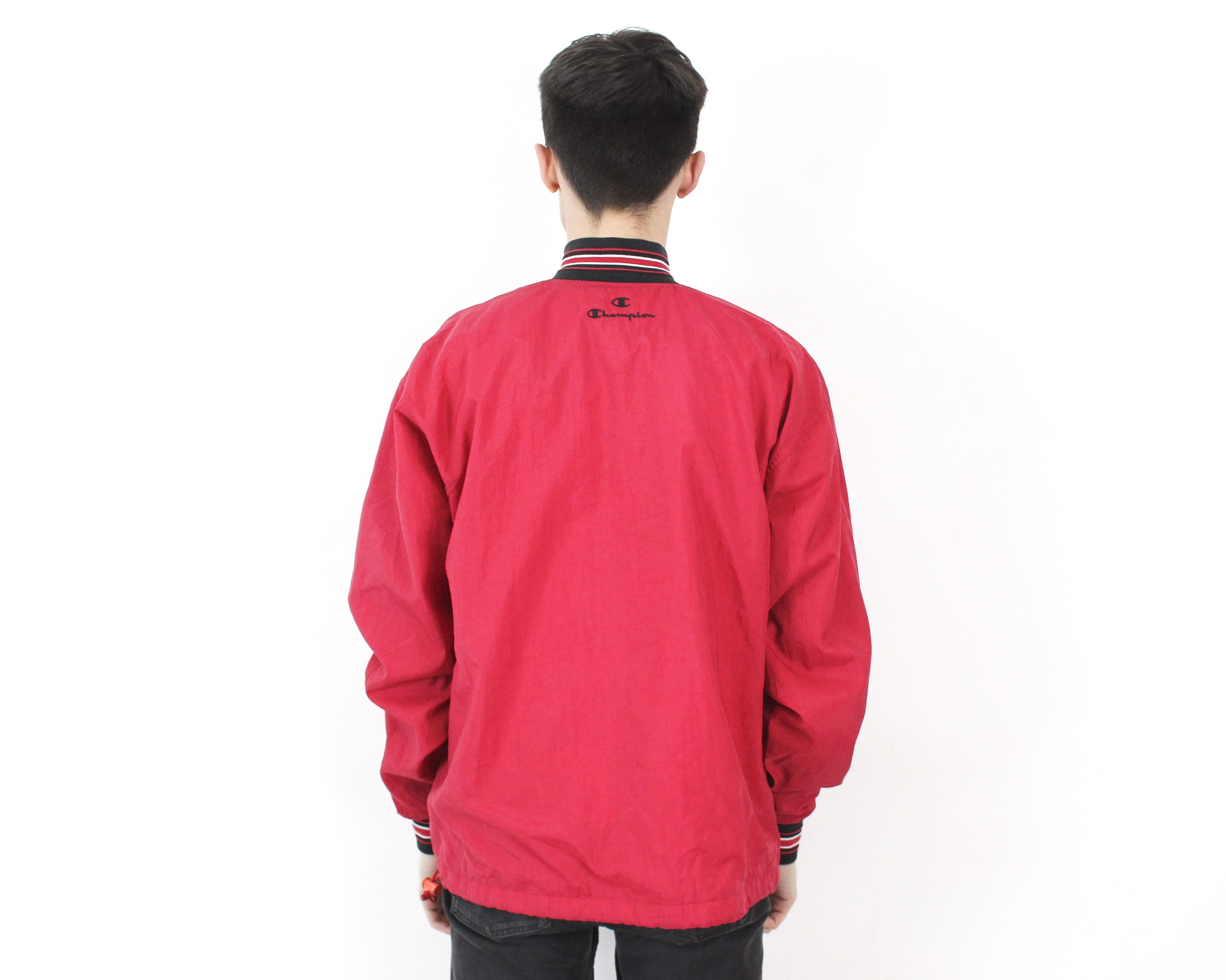 Champion OHIO STATE Buckeyes M Windbreaker Jacket Coat Nylon zip neck Size US M / EU 48-50 / 2 - 4 Thumbnail
