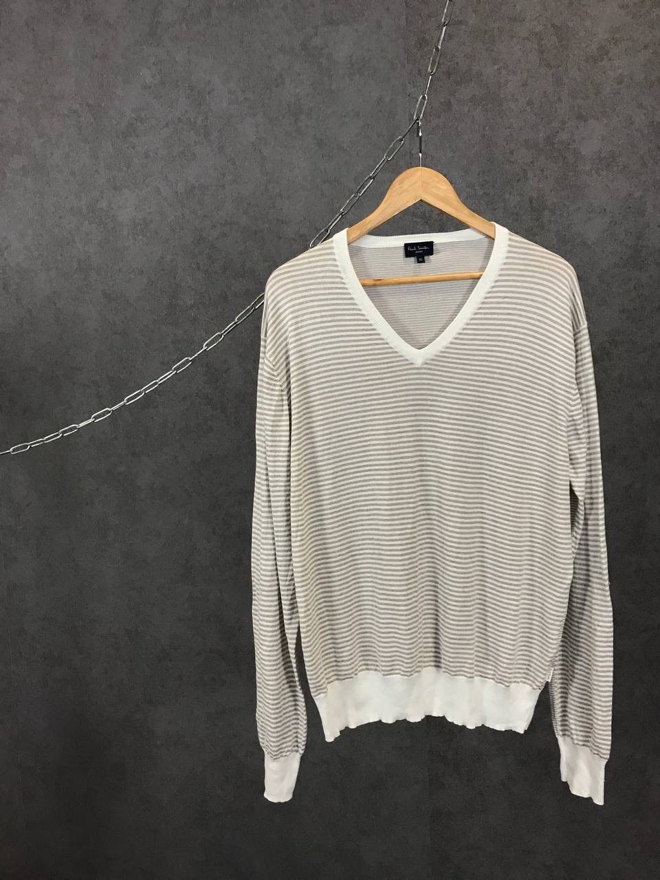 Paul Smith Paul Smith designer striped v neck sweater Size US XL / EU 56 / 4 - 1 Thumbnail