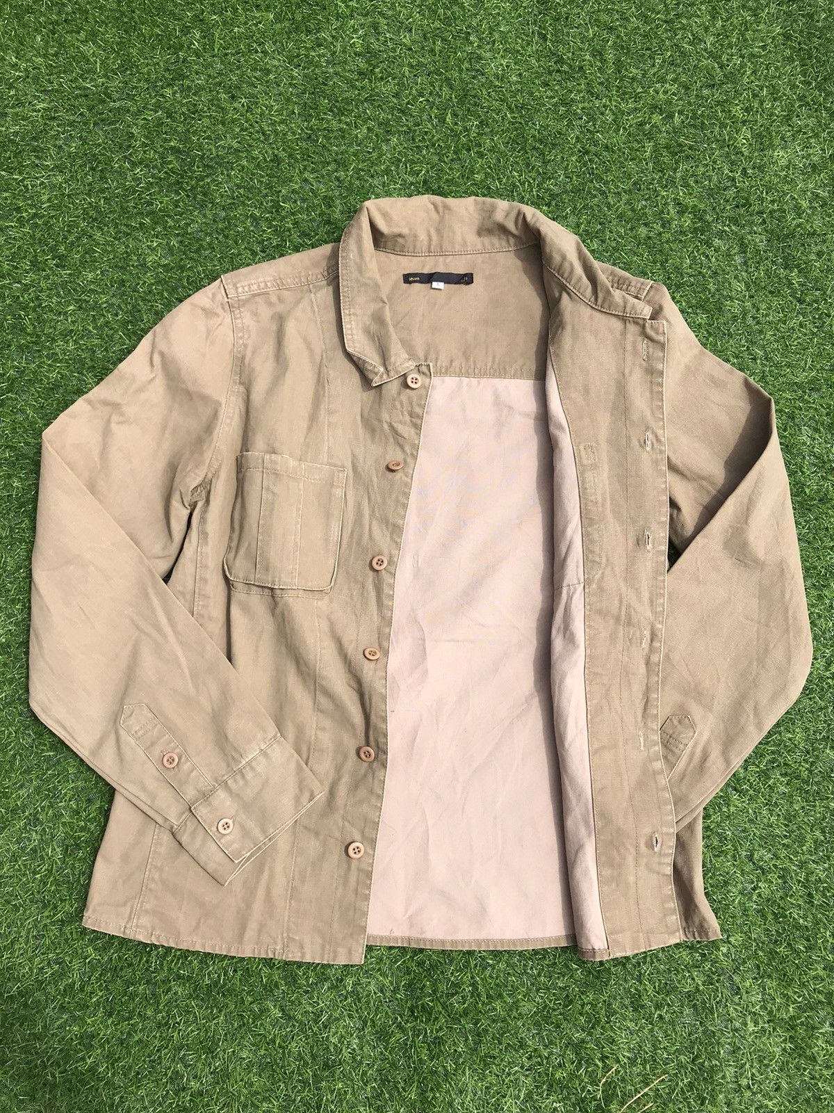 Vintage Unbranded Button Up Longsleeve Shirt military army Size US L / EU 52-54 / 3 - 5 Thumbnail