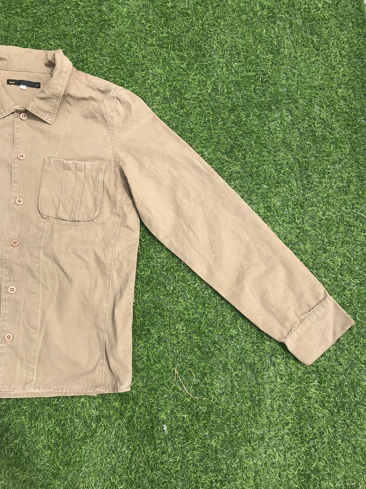 Vintage Unbranded Button Up Longsleeve Shirt military army Size US L / EU 52-54 / 3 - 2 Thumbnail