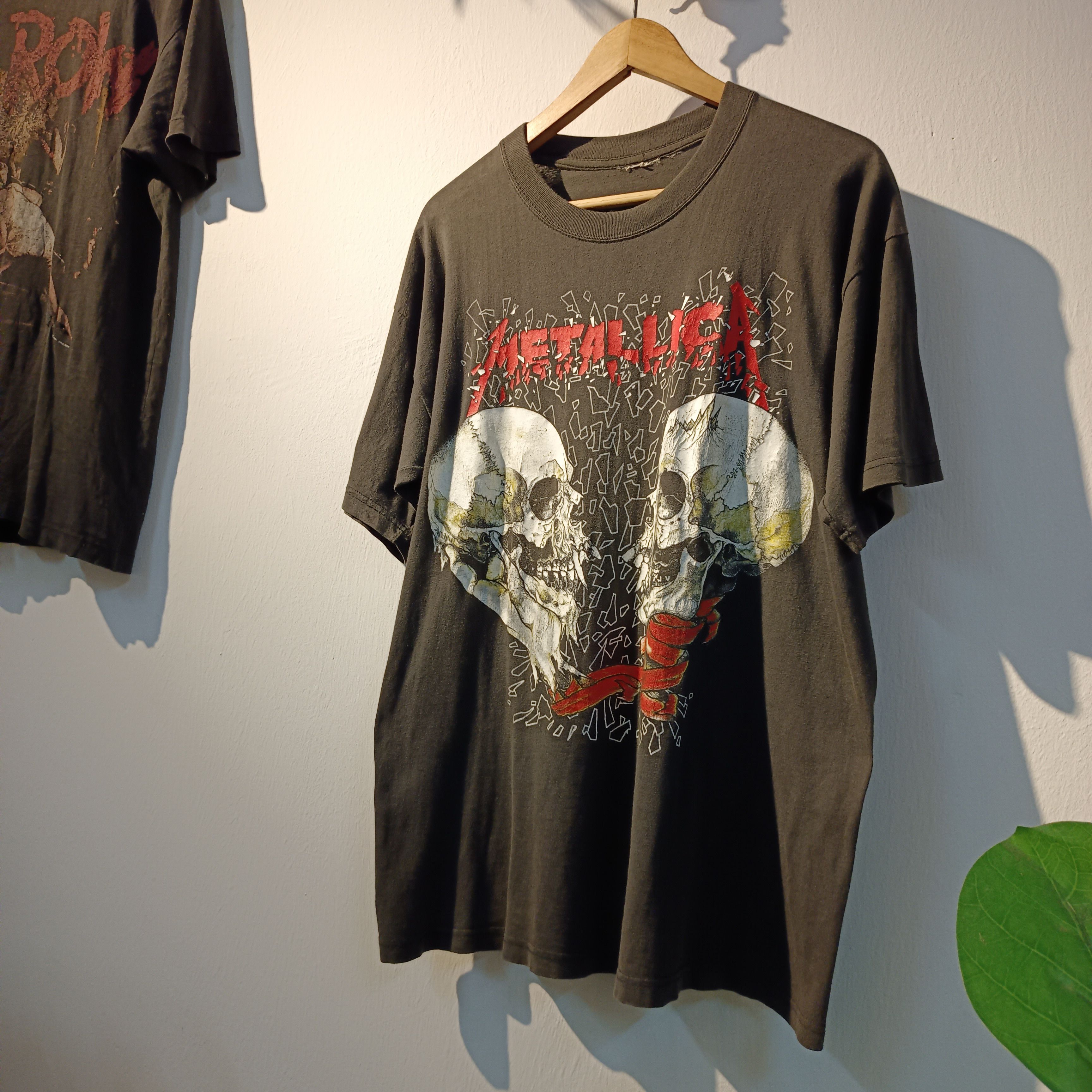 Anvil METALLICA Band T-Shirt Band TL Men's L size cotton black type Vintage Second Hand