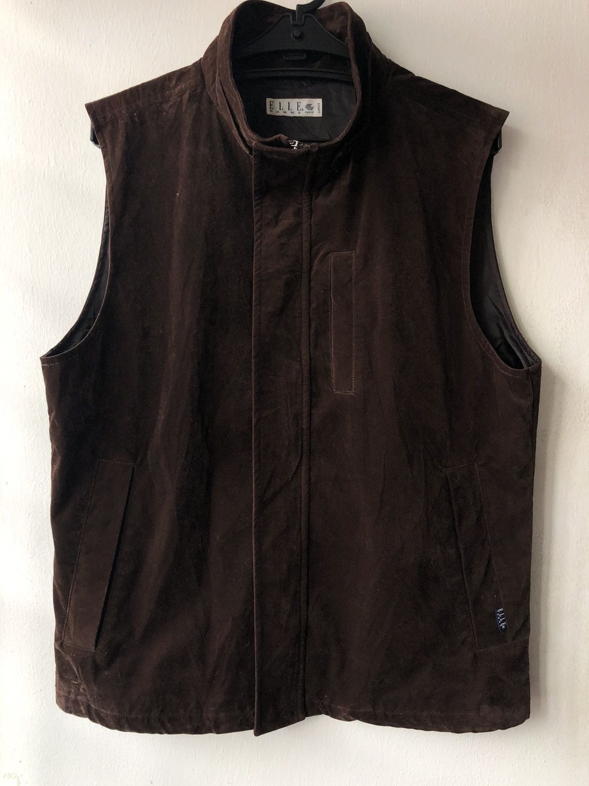 Vintage Japanese Brand Elle Homme Paris Faux Suede Vest Size US L / EU 52-54 / 3 - 2 Thumbnail
