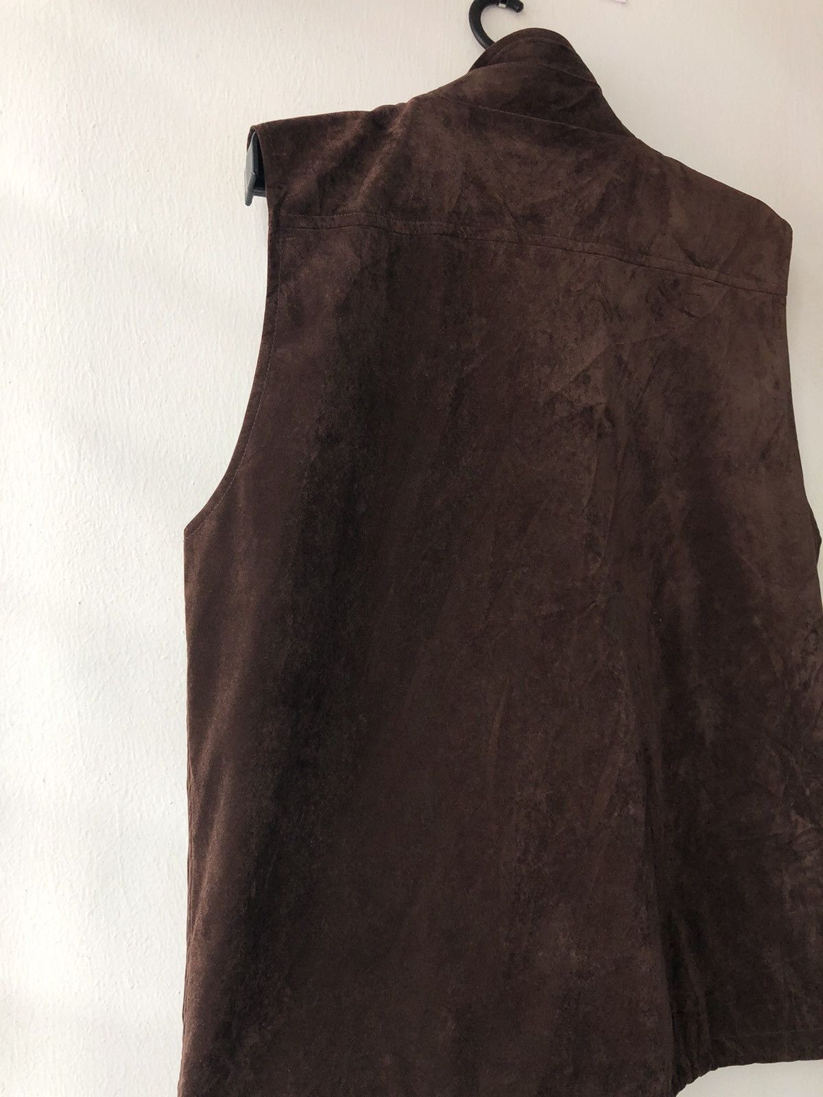 Vintage Japanese Brand Elle Homme Paris Faux Suede Vest Size US L / EU 52-54 / 3 - 9 Thumbnail