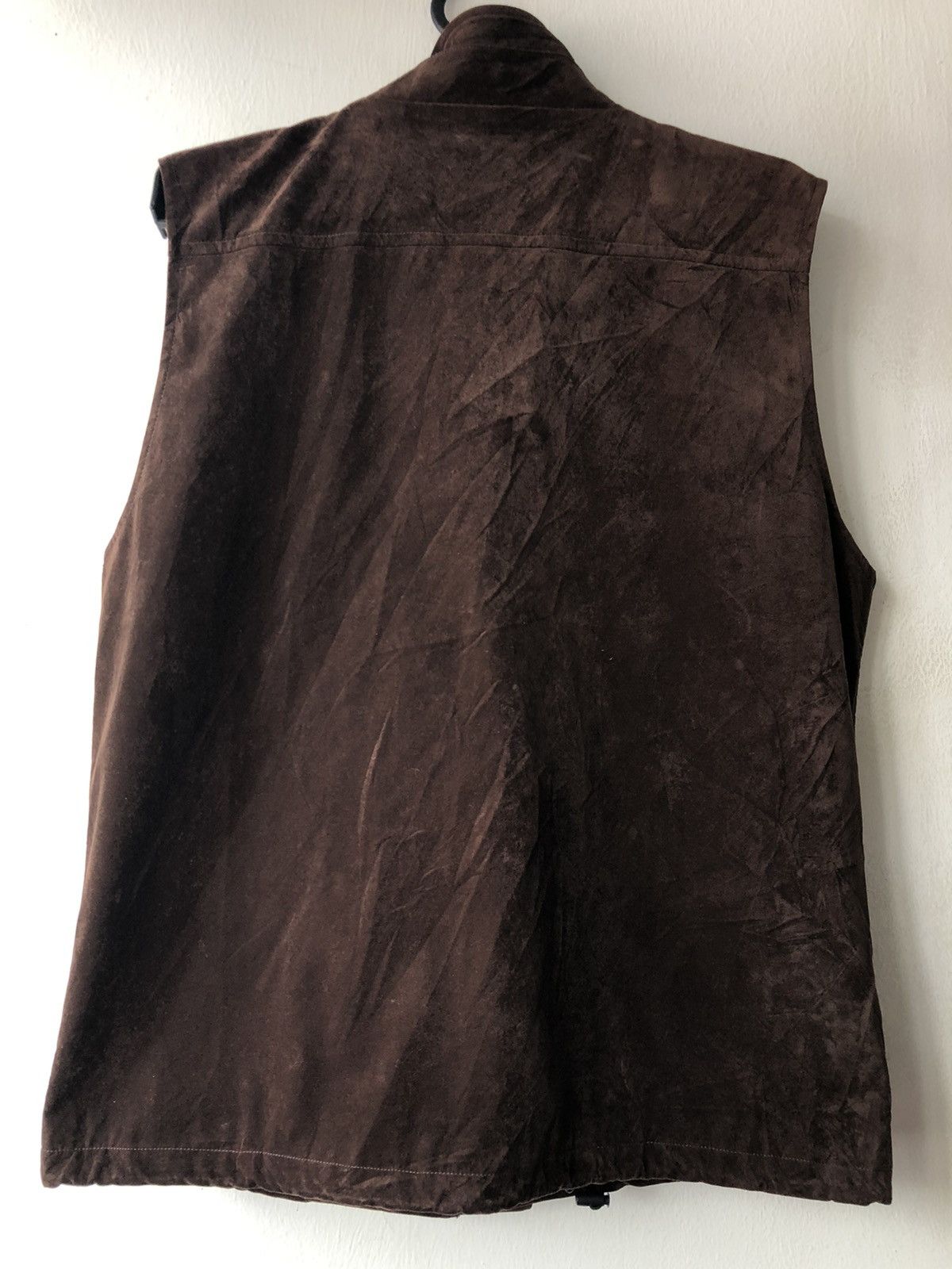Vintage Japanese Brand Elle Homme Paris Faux Suede Vest Size US L / EU 52-54 / 3 - 11 Thumbnail