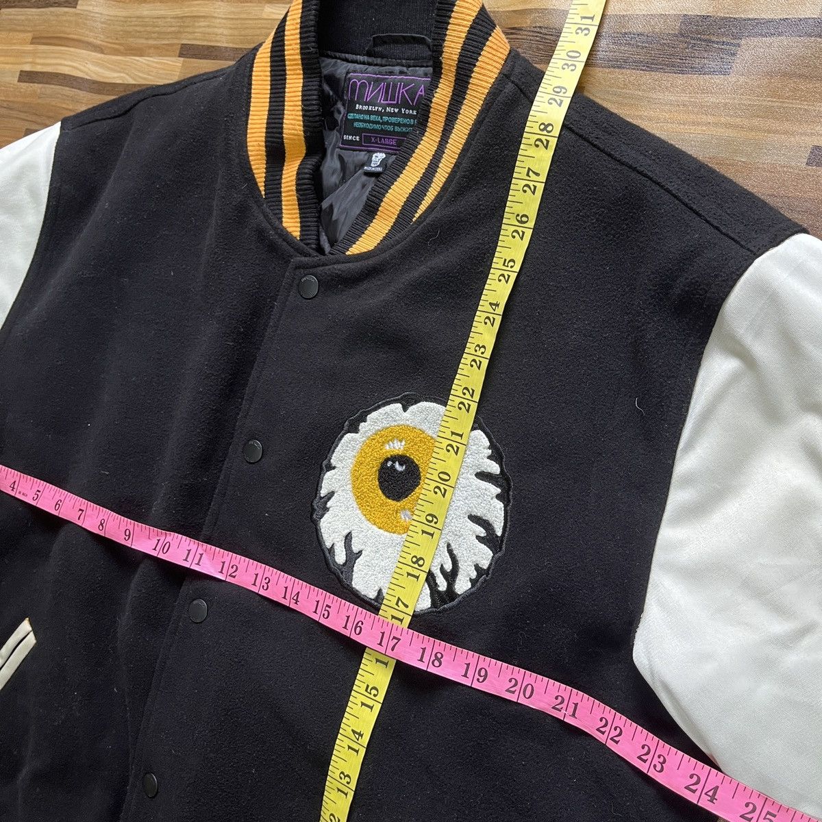 Mishka Vintage Mishka Varsity MNWKA Jacket Rare Big Eye Embroidery Size US XL / EU 56 / 4 - 4 Thumbnail