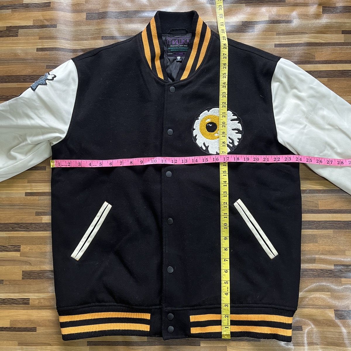 Mishka Vintage Mishka Varsity MNWKA Jacket Rare Big Eye Embroidery Size US XL / EU 56 / 4 - 5 Thumbnail
