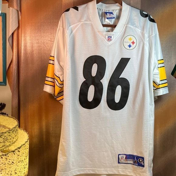 Reebok NFL Pittsburgh Steelers Ward 86 jersey White Size XL