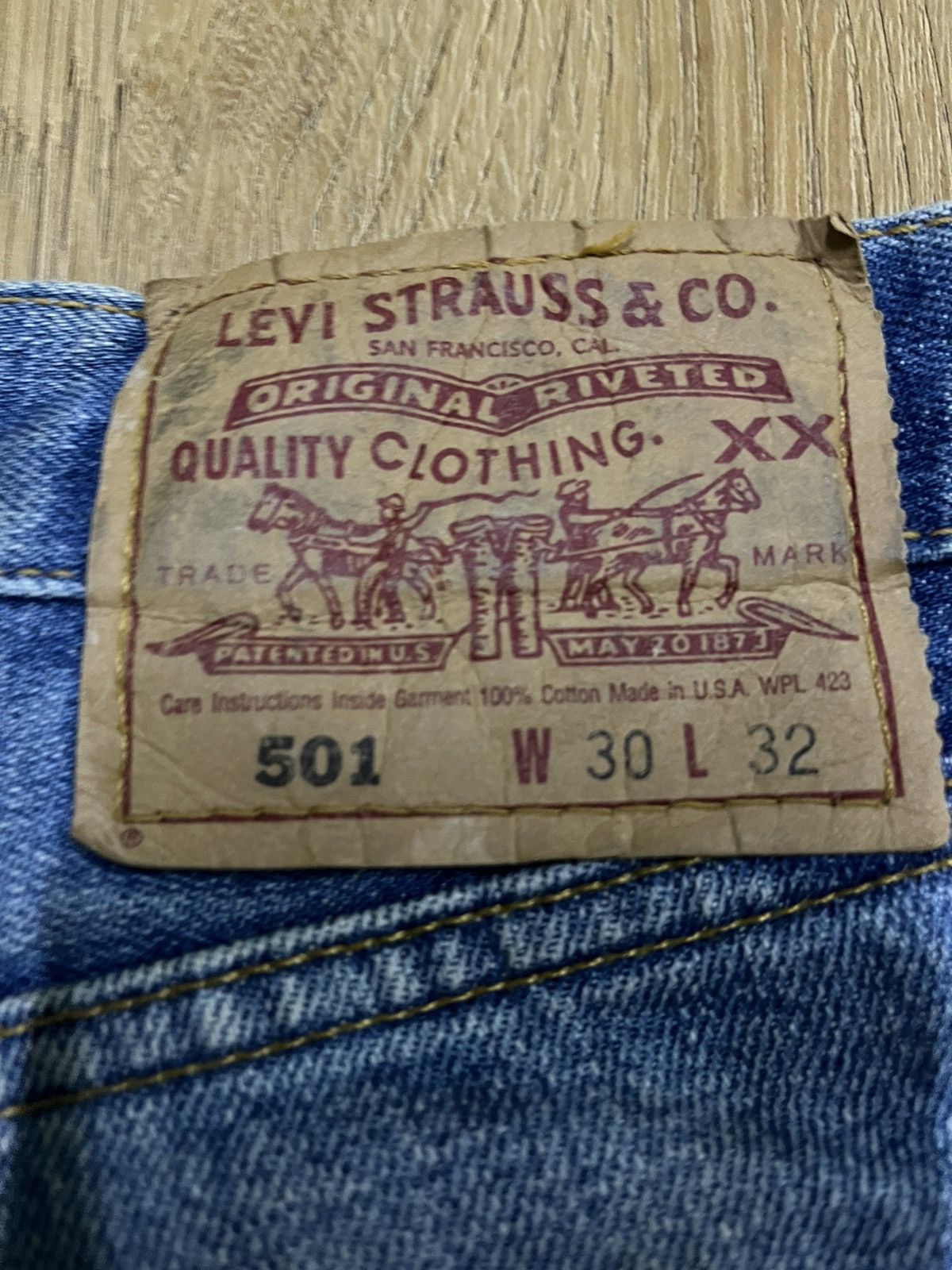 Levi's Vintage Levi’s 501 distressed denim Kurt cobain design Size US 29 - 7 Thumbnail