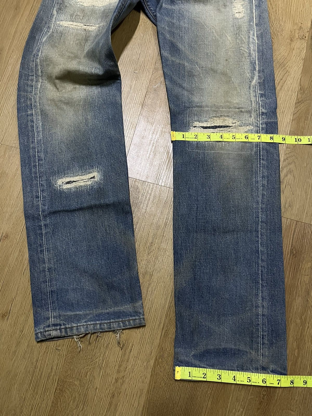 Levi's Vintage Levi’s 501 distressed denim Kurt cobain design Size US 29 - 15 Thumbnail