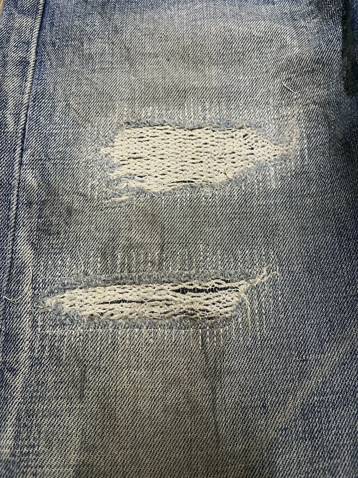 Levi's Vintage Levi’s 501 distressed denim Kurt cobain design Size US 29 - 11 Thumbnail