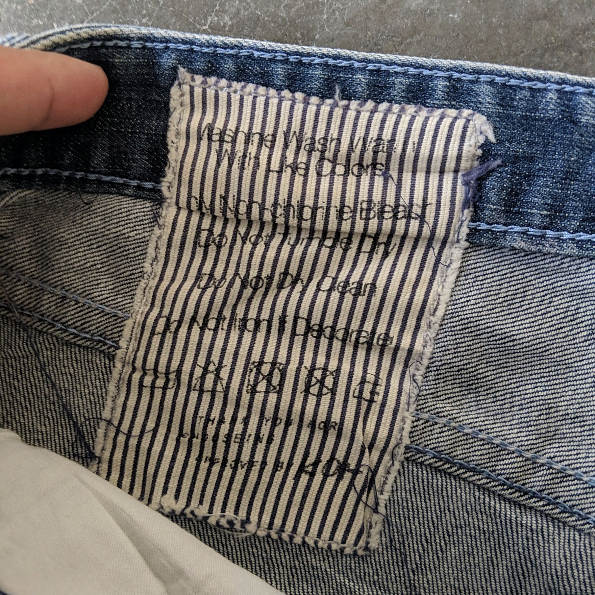 Japanese Brand Vintage Beams Distressed Faded Denim Jeans Pants W34 Size US 34 / EU 50 - 8 Thumbnail