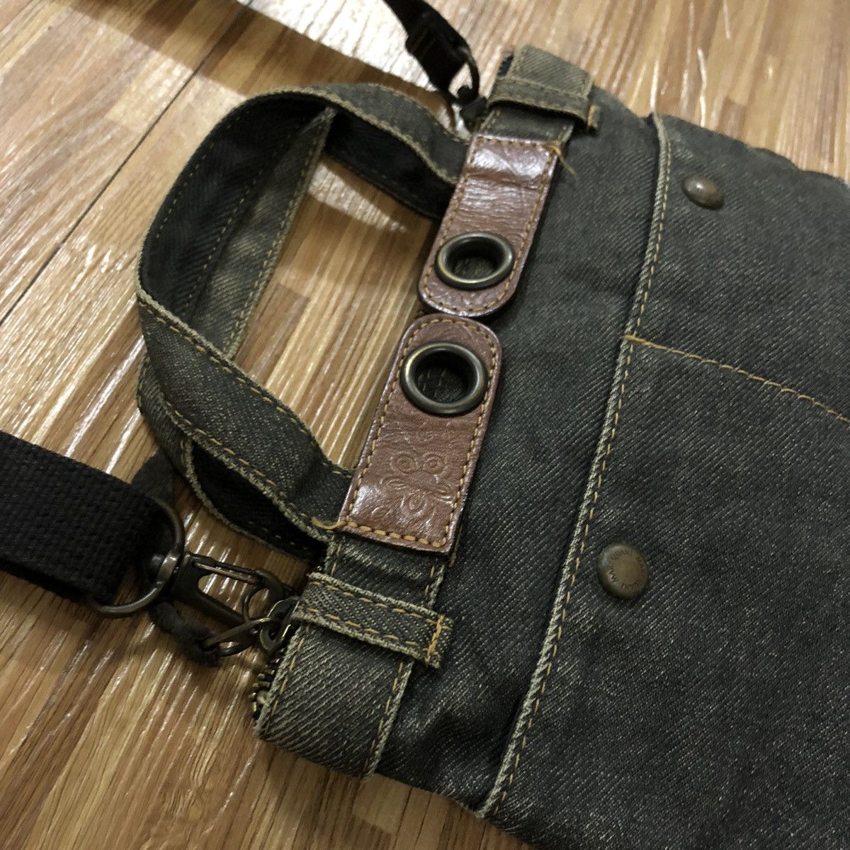 Vintage vintage mary quant denim leather sling bag Size ONE SIZE - 13 Thumbnail