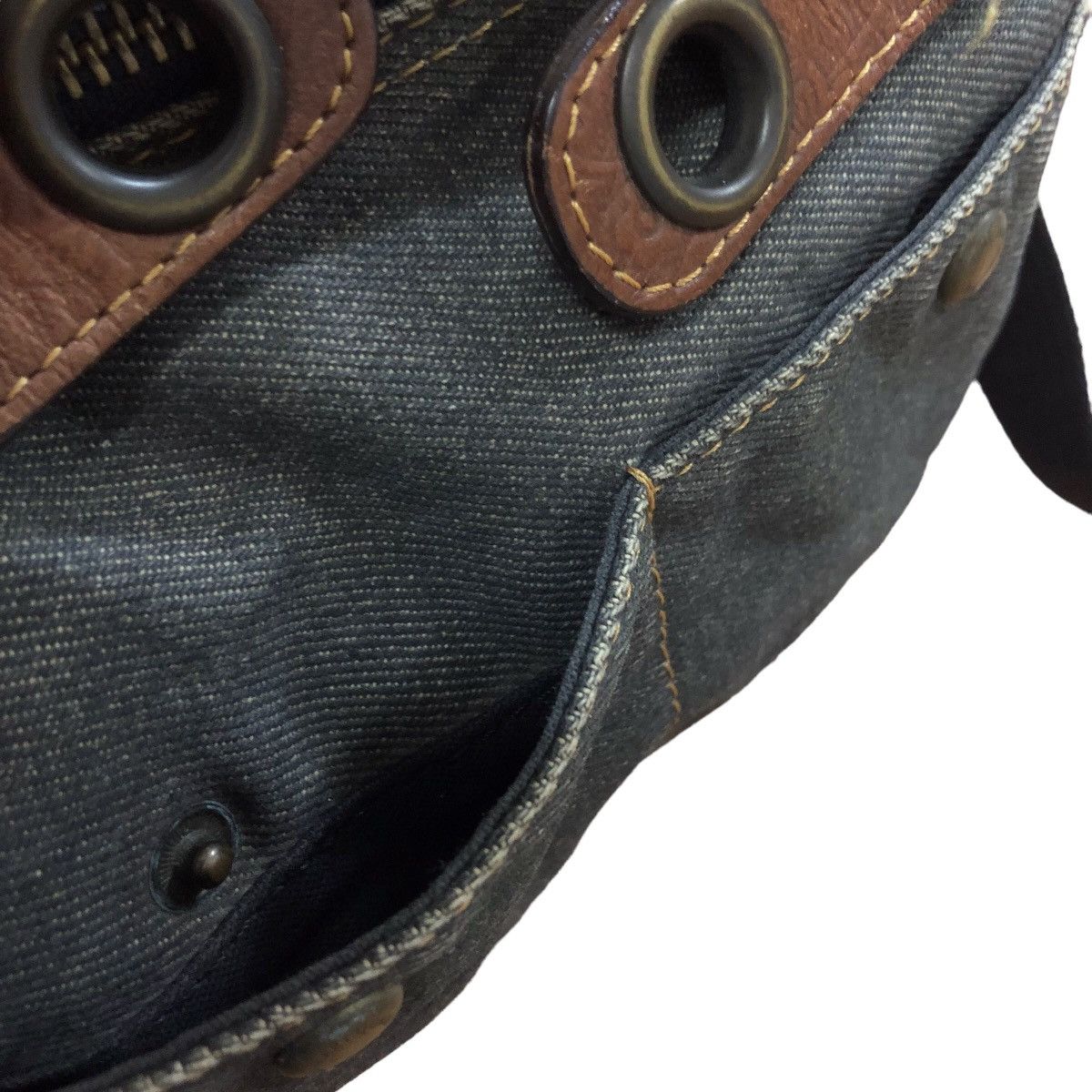 Vintage vintage mary quant denim leather sling bag Size ONE SIZE - 4 Thumbnail