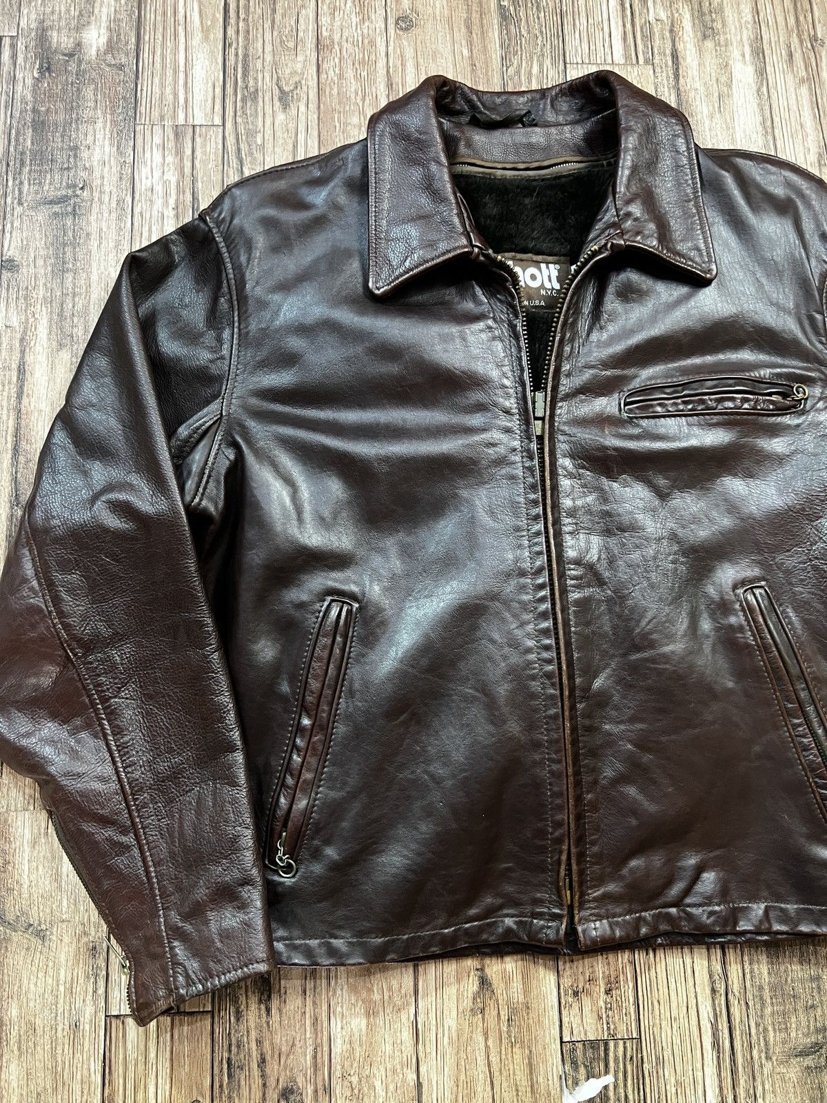 Schott RARE Schott NYC 642VS Vintage Leather Jacket | Grailed