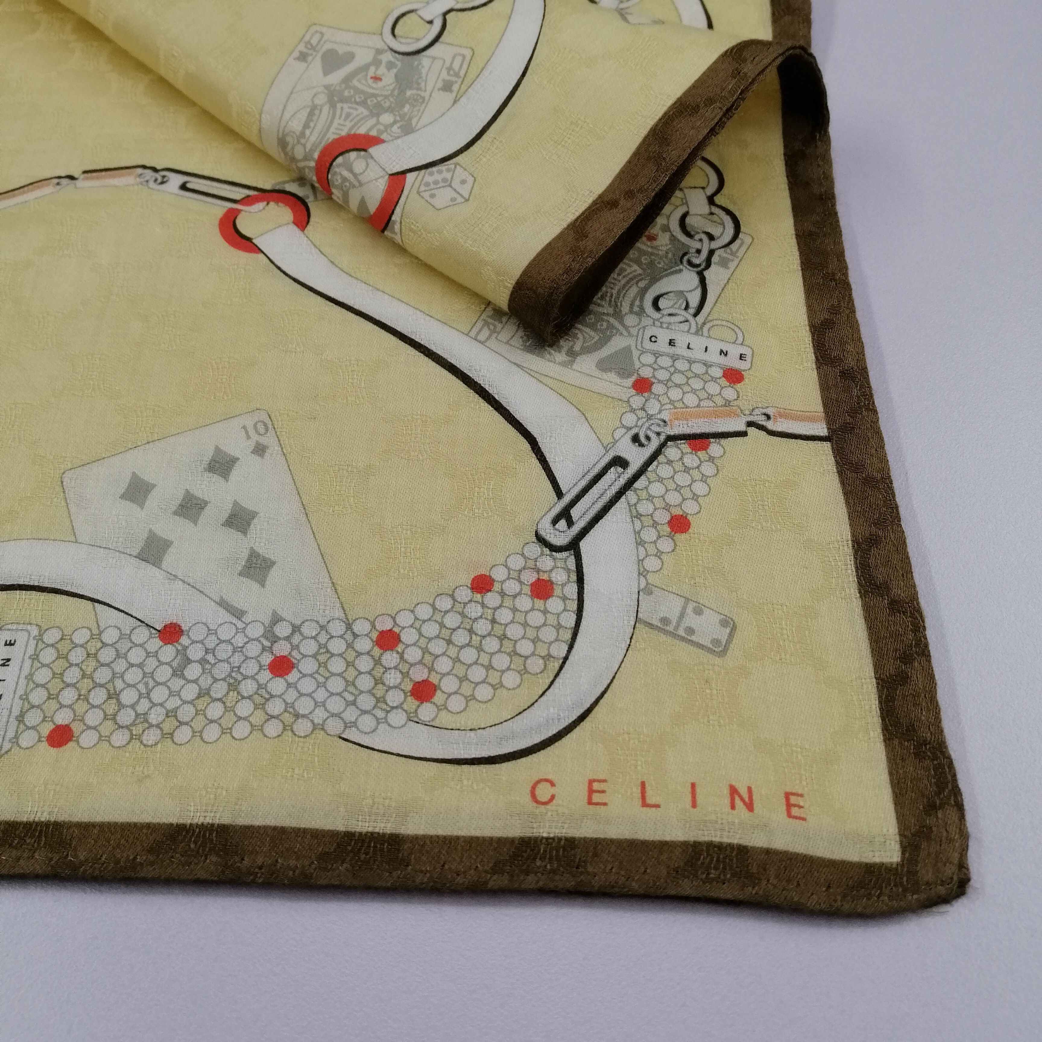 Celine × Vintage Celine Handkerchief/Neckerchief/Scarf-KD2104 Size ONE SIZE - 5 Thumbnail