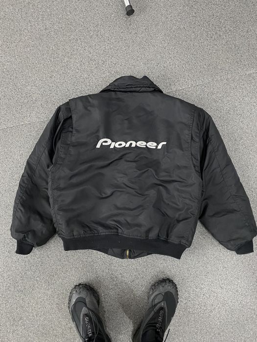 Vintage Vintage Pro Sound Pioneer Black Bomber MA-2 Jacket | Grailed