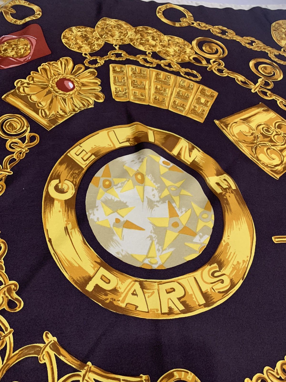 Celine CELINE PARIS BIG PRINT SILK SCARF Size ONE SIZE - 5 Thumbnail