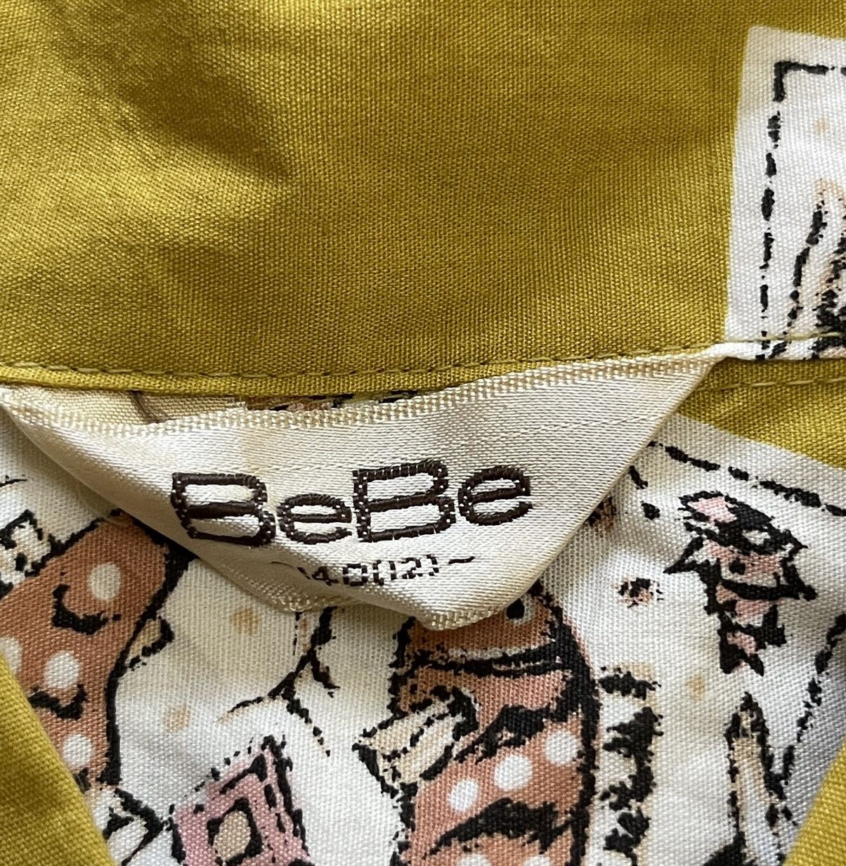 Bebe Fish Design Single Pocket Overprint Shirt