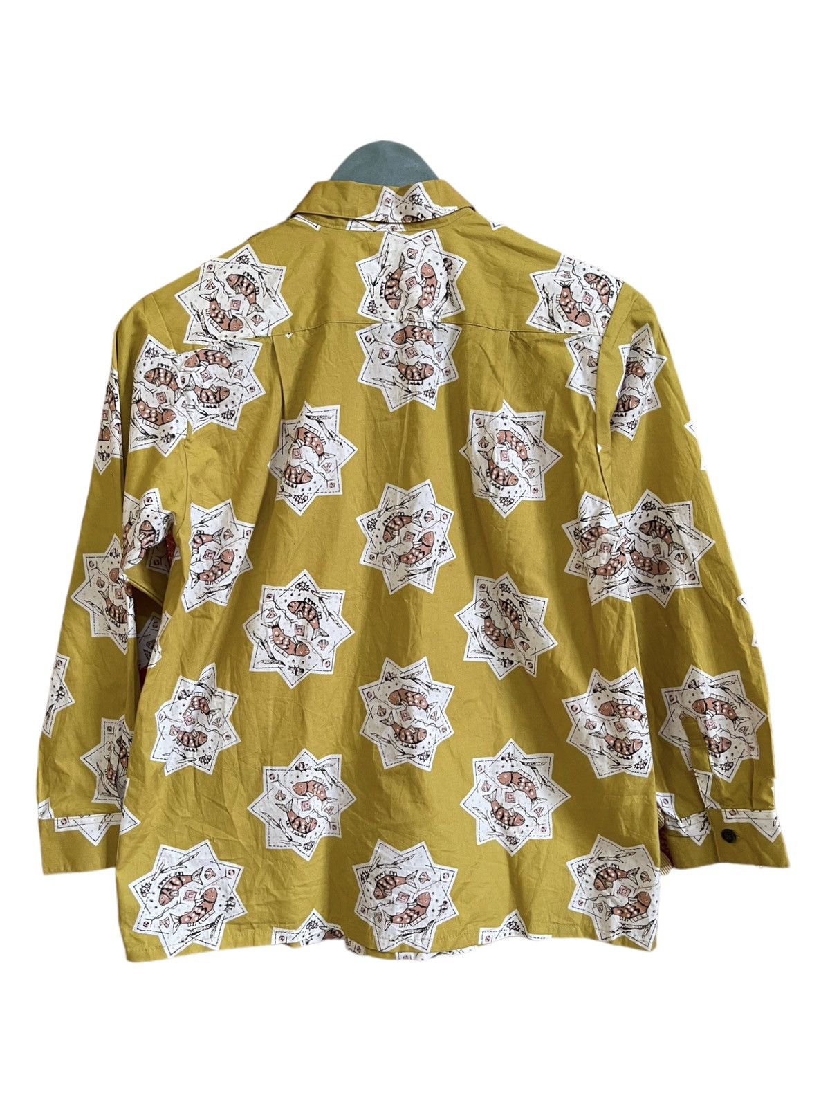 Bebe Fish Design Single Pocket Overprint Shirt