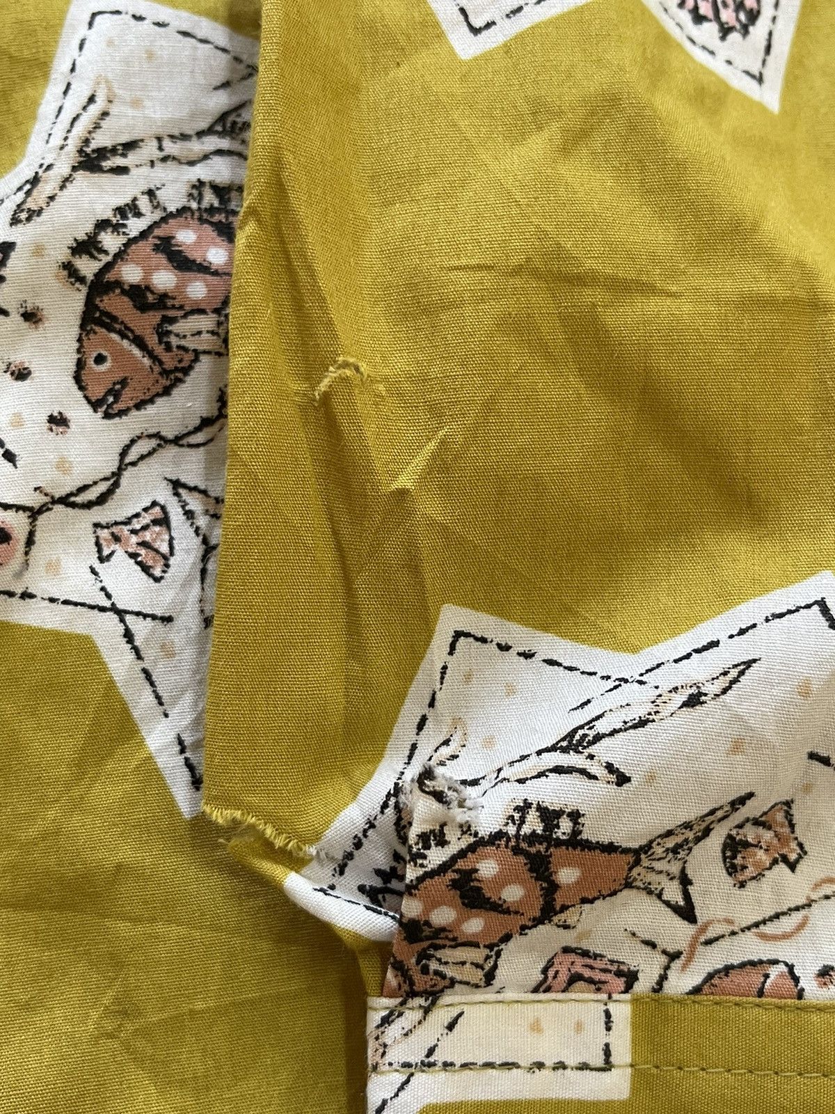 Bebe Fish Design Single Pocket Overprint Shirt