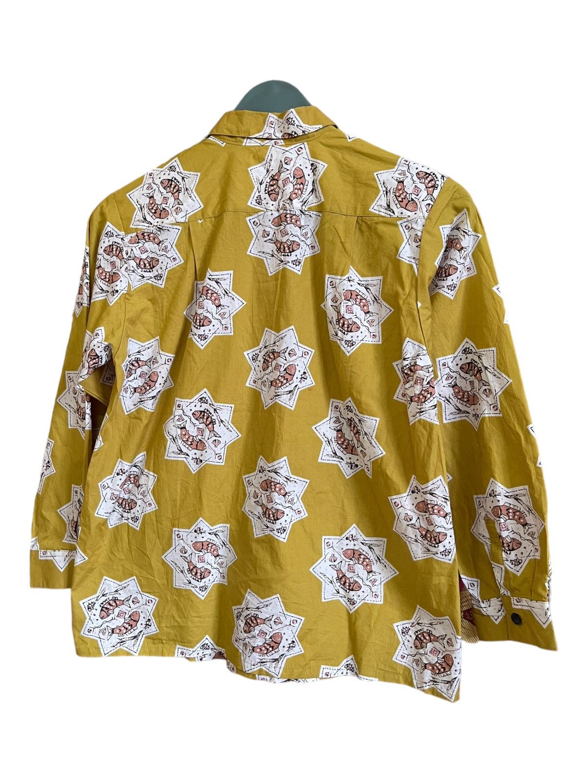 Bebe Fish Design Single Pocket Overprint Shirt